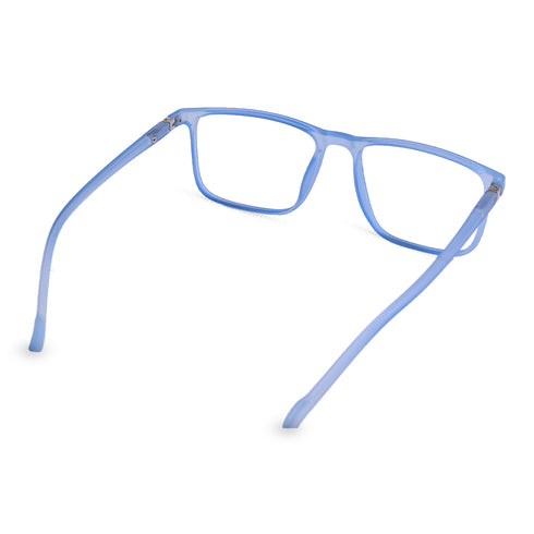 Vogily Eyewear - Zero Power Blue Cut Computer Glasses | Anti Glare, Lightweight & Blocks Harmful Rays | UV Protection Specs | Men & Women | Medium | Rectangular, Light Blue - TR 1350