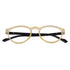 Vogily Eyewear - Zero Power Blue Cut Computer Glasses | Anti Glare, Lightweight & Blocks Harmful Rays | UV Protection Specs | Men & Women | Medium | Round, Cream & Black - TR 0146