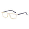 Vogily Eyewear - Zero Power Blue Cut Computer Glasses | Anti Glare, Lightweight & Blocks Harmful Rays | UV Protection Specs | Men & Women | Medium | Rectangular, Yellow & White - TR 1048