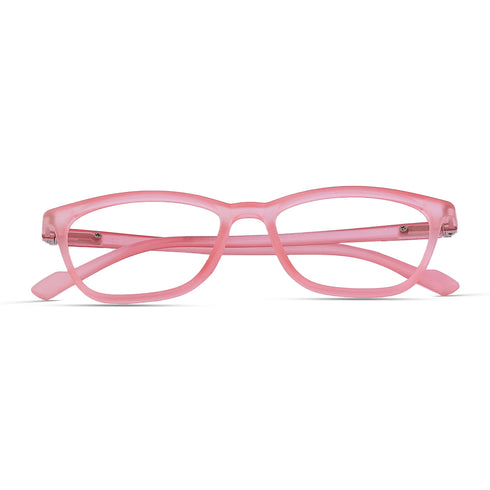 Vogily Eyewear - Zero Power Blue Cut Computer Glasses | Anti Glare, Lightweight & Blocks Harmful Rays | UV Protection Specs | Men & Women | Medium | Pink - TR 0446