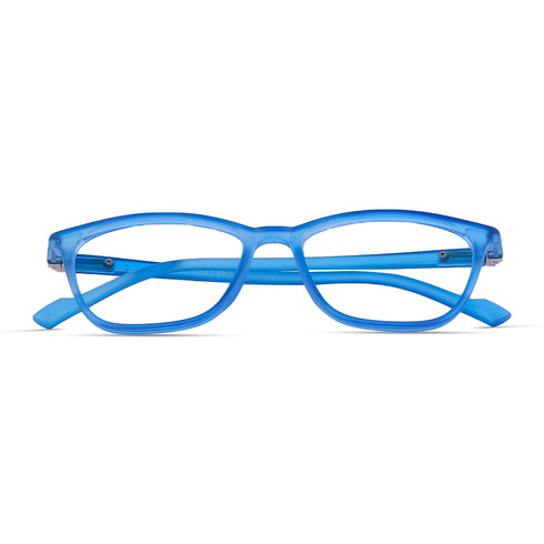 Vogily Eyewear - Zero Power Blue Cut Computer Glasses | Anti Glare, Lightweight & Blocks Harmful Rays | UV Protection Specs | Men & Women | Medium | Blue - TR 0446