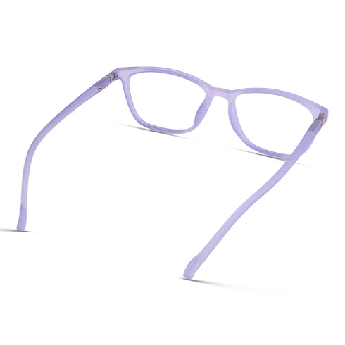 Vogily Eyewear - Zero Power Blue Cut Computer Glasses | Anti Glare, Lightweight & Blocks Harmful Rays | UV Protection Specs | Men & Women | Medium | Cold Purple - TR 0446