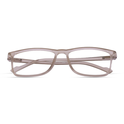 Vogily Eyewear - Zero Power Blue Cut Computer Glasses | Anti Glare, Lightweight & Blocks Harmful Rays | UV Protection Specs | Men & Women | Medium | Rectangular, Cinereous - TR 1650