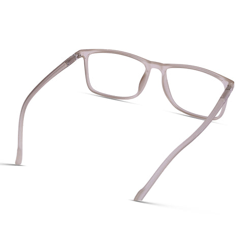 Vogily Eyewear - Zero Power Blue Cut Computer Glasses | Anti Glare, Lightweight & Blocks Harmful Rays | UV Protection Specs | Men & Women | Medium | Rectangular, Cinereous - TR 1650