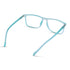 Vogily Eyewear - Zero Power Blue Cut Computer Glasses | Anti Glare, Lightweight & Blocks Harmful Rays | UV Protection Specs | Men & Women | Medium | Rectangular, Cyan - TR 1650