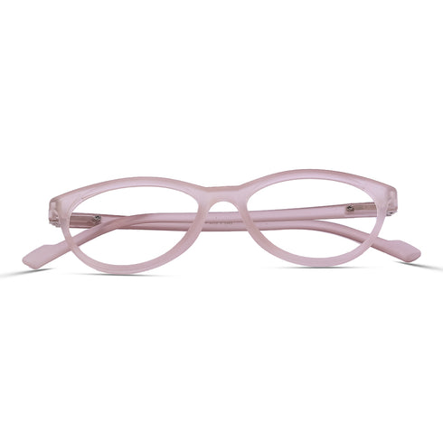 Vogily Eyewear - Zero Power Blue Cut Computer Glasses | Anti Glare, Lightweight & Blocks Harmful Rays | UV Protection Specs | Men & Women | Medium | Oval, Rosy Brown - TR 0646