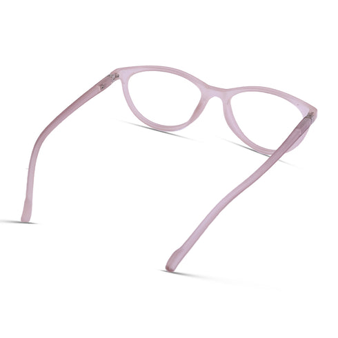 Vogily Eyewear - Zero Power Blue Cut Computer Glasses | Anti Glare, Lightweight & Blocks Harmful Rays | UV Protection Specs | Men & Women | Medium | Oval, Rosy Brown - TR 0646