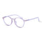 Vogily Eyewear - Zero Power Blue Cut Computer Glasses | Anti Glare, Lightweight & Blocks Harmful Rays | UV Protection Specs | Men & Women | Medium | Round, Wisteria Purple - TR 0146