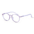 Vogily Eyewear - Zero Power Blue Cut Computer Glasses | Anti Glare, Lightweight & Blocks Harmful Rays | UV Protection Specs | Men & Women | Medium | Round, Wisteria Purple - TR 0146
