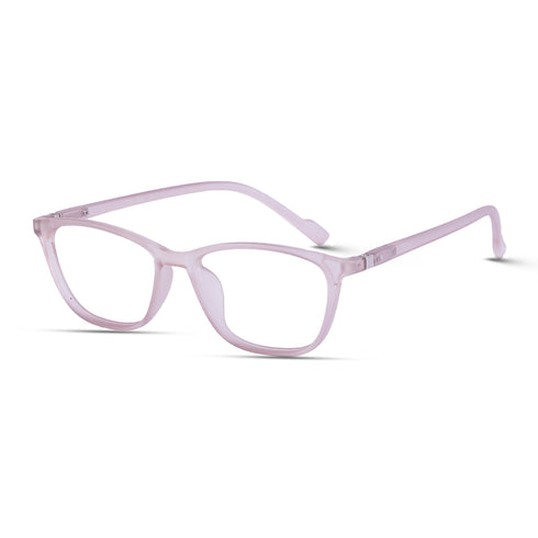 Vogily Eyewear - Zero Power Blue Cut Computer Glasses | Anti Glare, Lightweight & Blocks Harmful Rays | UV Protection Specs | Men & Women | Medium | Rosy Brown - TR 0446