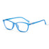 Vogily Eyewear - Zero Power Blue Cut Computer Glasses | Anti Glare, Lightweight & Blocks Harmful Rays | UV Protection Specs | Men & Women | Medium | Blue - TR 0446