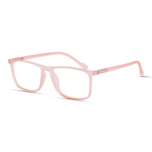 Vogily Eyewear - Zero Power Blue Cut Computer Glasses | Anti Glare, Lightweight & Blocks Harmful Rays | UV Protection Specs | Men & Women | Medium | Rectangular, Persian Orange - TR 1650