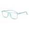 Vogily Eyewear - Zero Power Blue Cut Computer Glasses | Anti Glare, Lightweight & Blocks Harmful Rays | UV Protection Specs | Men & Women | Medium | Rectangular, Cyan - TR 1650