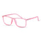 Vogily Eyewear - Zero Power Blue Cut Computer Glasses | Anti Glare, Lightweight & Blocks Harmful Rays | UV Protection Specs | Men & Women | Medium | Rectangular, Pink - TR 1650