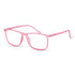 Vogily Eyewear - Zero Power Blue Cut Computer Glasses | Anti Glare, Lightweight & Blocks Harmful Rays | UV Protection Specs | Men & Women | Medium | Rectangular, Pink - TR 1350