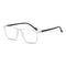 Vogily Eyewear - Zero Power Blue Cut Computer Glasses | Anti Glare, Lightweight & Blocks Harmful Rays | UV Protection Specs | Men & Women | Medium | Rectangular, White & Black - TR 1650