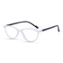 Vogily Eyewear - Zero Power Blue Cut Computer Glasses | Anti Glare, Lightweight & Blocks Harmful Rays | UV Protection Specs | Men & Women | Medium | Oval, White & Black - TR 0646