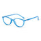 Vogily Eyewear - Zero Power Blue Cut Computer Glasses | Anti Glare, Lightweight & Blocks Harmful Rays | UV Protection Specs | Men & Women | Medium | Oval, Blue - TR 0646