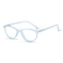 Vogily Eyewear - Zero Power Blue Cut Computer Glasses | Anti Glare, Lightweight & Blocks Harmful Rays | UV Protection Specs | Men & Women | Medium | Oval, Bluish Cyan - TR 0646