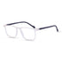 Vogily Eyewear - Zero Power Blue Cut Computer Glasses | Anti Glare, Lightweight & Blocks Harmful Rays | UV Protection Specs | Men & Women | Medium | Rectangular, White & Black - TR 1350