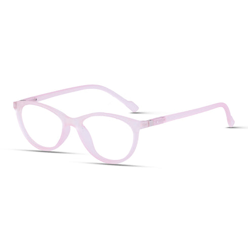 Vogily Eyewear - Zero Power Blue Cut Computer Glasses | Anti Glare, Lightweight & Blocks Harmful Rays | UV Protection Specs | Men & Women | Medium | Oval, Light Pink - TR 0646