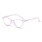 Vogily Eyewear - Zero Power Blue Cut Computer Glasses | Anti Glare, Lightweight & Blocks Harmful Rays | UV Protection Specs | Men & Women | Medium | Oval, Light Pink - TR 0646