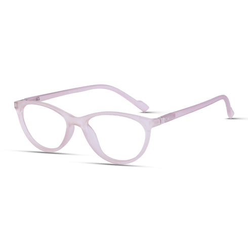 Vogily Eyewear - Zero Power Blue Cut Computer Glasses | Anti Glare, Lightweight & Blocks Harmful Rays | UV Protection Specs | Men & Women | Medium | Oval, Rosy Brown - TR 0646