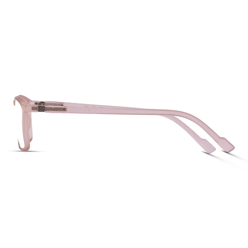 Vogily Eyewear - Zero Power Blue Cut Computer Glasses | Anti Glare, Lightweight & Blocks Harmful Rays | UV Protection Specs | Men & Women | Medium | Rectangular, Rosy Brown - TR 1048