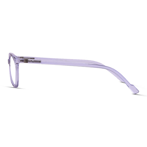 Vogily Eyewear - Zero Power Blue Cut Computer Glasses | Anti Glare, Lightweight & Blocks Harmful Rays | UV Protection Specs | Men & Women | Medium | Round, Wisteria Purple - TR 0146