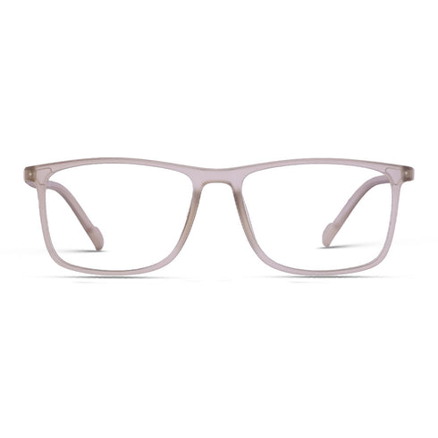 Vogily Eyewear - Zero Power Blue Cut Computer Glasses | Anti Glare, Lightweight & Blocks Harmful Rays | UV Protection Specs | Men & Women | Medium | Rectangular, Cinereous - TR 1350
