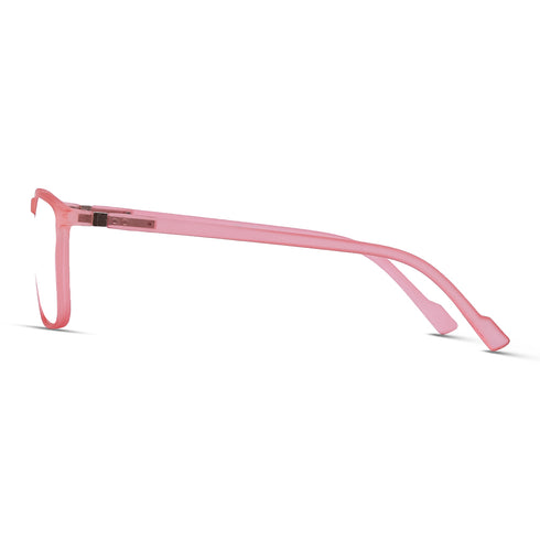 Vogily Eyewear - Zero Power Blue Cut Computer Glasses | Anti Glare, Lightweight & Blocks Harmful Rays | UV Protection Specs | Men & Women | Medium | Rectangular, Pink - TR 1350