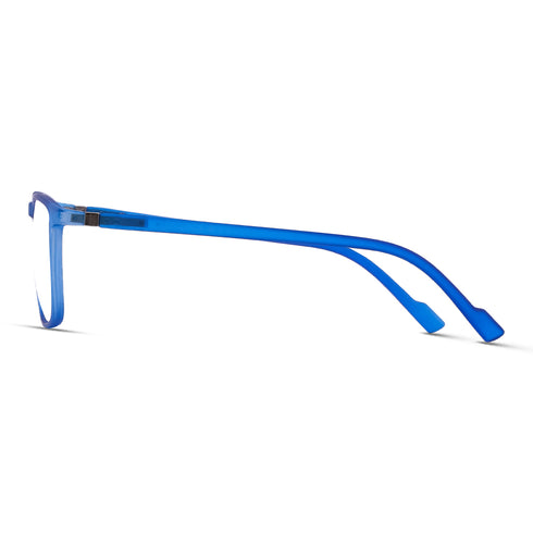 Vogily Eyewear - Zero Power Blue Cut Computer Glasses | Anti Glare, Lightweight & Blocks Harmful Rays | UV Protection Specs | Men & Women | Medium | Rectangular, Blue - TR 1350