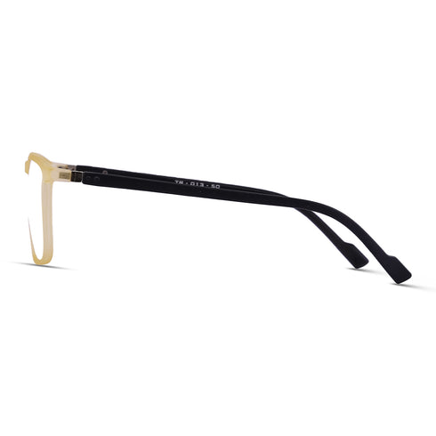 Vogily Eyewear - Zero Power Blue Cut Computer Glasses | Anti Glare, Lightweight & Blocks Harmful Rays | UV Protection Specs | Men & Women | Medium | Rectangular, Yellow & Black - TR 1350