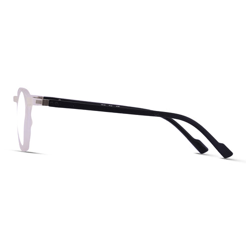Vogily Eyewear - Zero Power Blue Cut Computer Glasses | Anti Glare, Lightweight & Blocks Harmful Rays | UV Protection Specs | Men & Women | Medium | Round, Black & White - TR 0146
