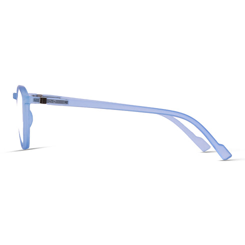 Vogily Eyewear - Zero Power Blue Cut Computer Glasses | Anti Glare, Lightweight & Blocks Harmful Rays | UV Protection Specs | Men & Women | Medium | Round, Havelock Blue - TR 0146