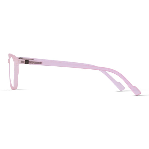 Vogily Eyewear - Zero Power Blue Cut Computer Glasses | Anti Glare, Lightweight & Blocks Harmful Rays | UV Protection Specs | Men & Women | Medium | Light Pink - TR 0446