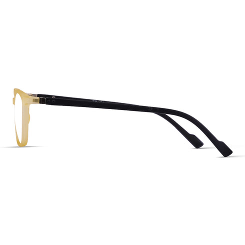 Vogily Eyewear - Zero Power Blue Cut Computer Glasses | Anti Glare, Lightweight & Blocks Harmful Rays | UV Protection Specs | Men & Women | Medium | Round, Yellow & Black - TR 0446