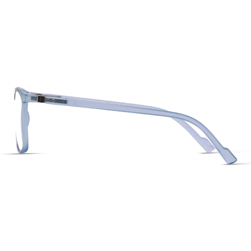 Vogily Eyewear - Zero Power Blue Cut Computer Glasses | Anti Glare, Lightweight & Blocks Harmful Rays | UV Protection Specs | Men & Women | Medium | Rectangular, Light Blue - TR 1650