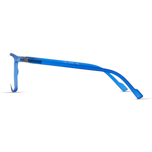 Vogily Eyewear - Zero Power Blue Cut Computer Glasses | Anti Glare, Lightweight & Blocks Harmful Rays | UV Protection Specs | Men & Women | Medium | Rectangular, Blue - TR 1650