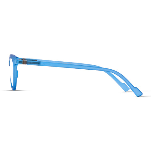 Vogily Eyewear - Zero Power Blue Cut Computer Glasses | Anti Glare, Lightweight & Blocks Harmful Rays | UV Protection Specs | Men & Women | Medium | Oval, Blue - TR 0646