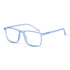 Vogily Eyewear - Zero Power Blue Cut Computer Glasses | Anti Glare, Lightweight & Blocks Harmful Rays | UV Protection Specs | Men & Women | Medium | Rectangular, Light Blue - TR 1350