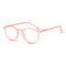 Vogily Eyewear - Zero Power Blue Cut Computer Glasses | Anti Glare, Lightweight & Blocks Harmful Rays | UV Protection Specs | Men & Women | Medium | Round, Persian Orange - TR 0146
