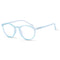 Vogily Eyewear - Zero Power Blue Cut Computer Glasses | Anti Glare, Lightweight & Blocks Harmful Rays | UV Protection Specs | Men & Women | Medium | Round, Bluish Cyan - TR 0146