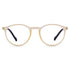 Vogily Eyewear - Zero Power Blue Cut Computer Glasses | Anti Glare, Lightweight & Blocks Harmful Rays | UV Protection Specs | Men & Women | Medium | Round, Cream & Black - TR 0146