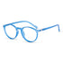Vogily Eyewear - Zero Power Blue Cut Computer Glasses | Anti Glare, Lightweight & Blocks Harmful Rays | UV Protection Specs | Men & Women | Medium | Round, Blue - TR 0146