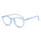 Vogily Eyewear - Zero Power Blue Cut Computer Glasses | Anti Glare, Lightweight & Blocks Harmful Rays | UV Protection Specs | Men & Women | Medium | Round, Havelock Blue - TR 0146