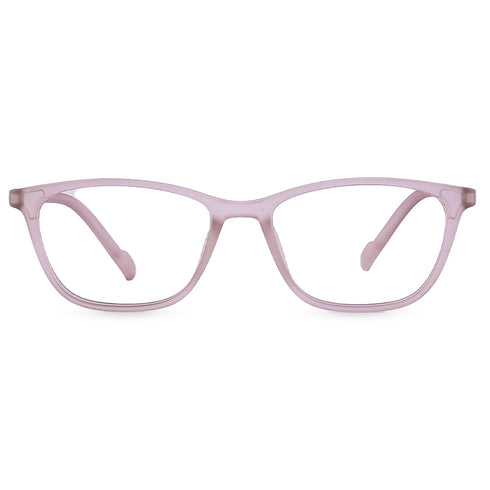 Vogily Eyewear - Zero Power Blue Cut Computer Glasses | Anti Glare, Lightweight & Blocks Harmful Rays | UV Protection Specs | Men & Women | Medium | Rosy Brown - TR 0446