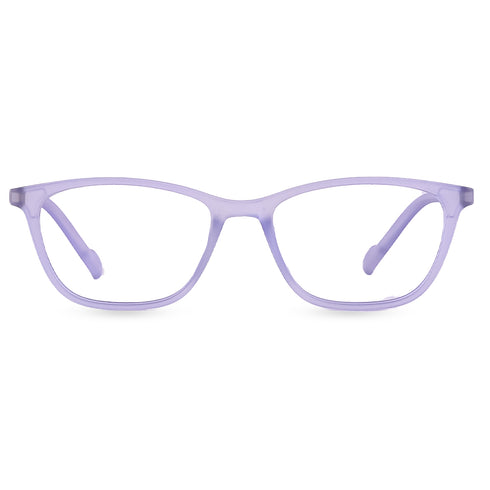 Vogily Eyewear - Zero Power Blue Cut Computer Glasses | Anti Glare, Lightweight & Blocks Harmful Rays | UV Protection Specs | Men & Women | Medium | Cold Purple - TR 0446