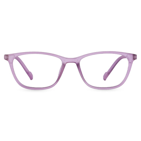 Vogily Eyewear - Zero Power Blue Cut Computer Glasses | Anti Glare, Lightweight & Blocks Harmful Rays | UV Protection Specs | Men & Women | Medium | Purple - TR 0446