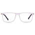 Vogily Eyewear - Zero Power Blue Cut Computer Glasses | Anti Glare, Lightweight & Blocks Harmful Rays | UV Protection Specs | Men & Women | Medium | Rectangular, White & Black - TR 1650